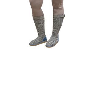 🔥saleCardy knit Jean & tan UGG  Boots